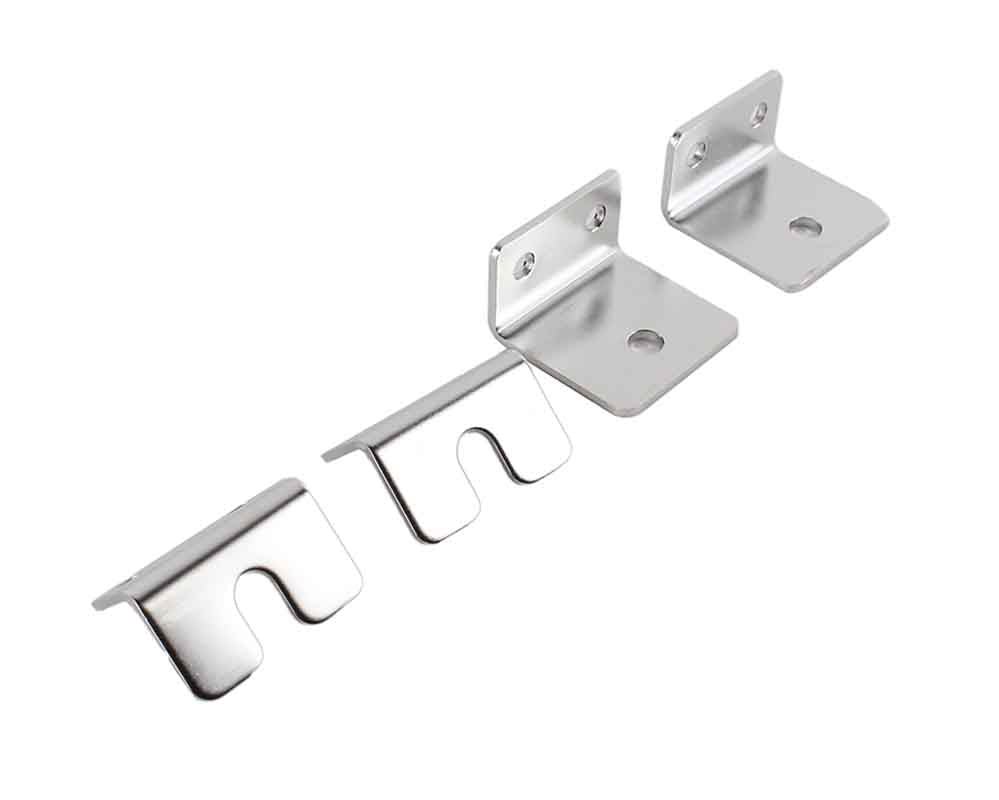 Kentrol 30667 Strut Rod Mounting Brackets 4 Piece for 1972-1986 Jeep CJ5 CJ7 CJ8 - Polished Silver