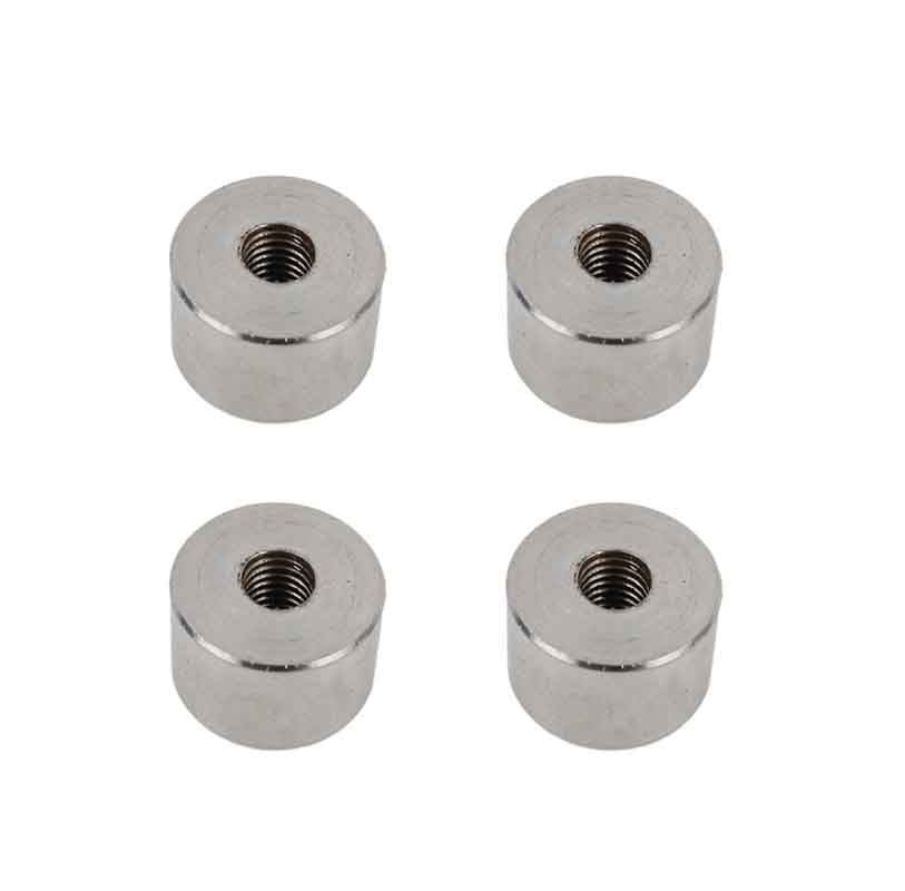 Kentrol 30711 Anti-Theft Door Hinge Nuts for 1997-2006 Jeep Wrangler TJ LJ - Polished Silver