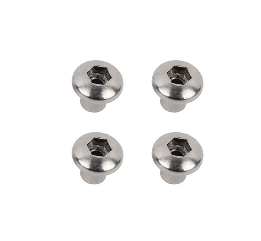 Kentrol 30713 Anti-Theft Door Hinge Nuts for 2007-2018 Jeep Wrangler JK 2-Door - Polished Silver