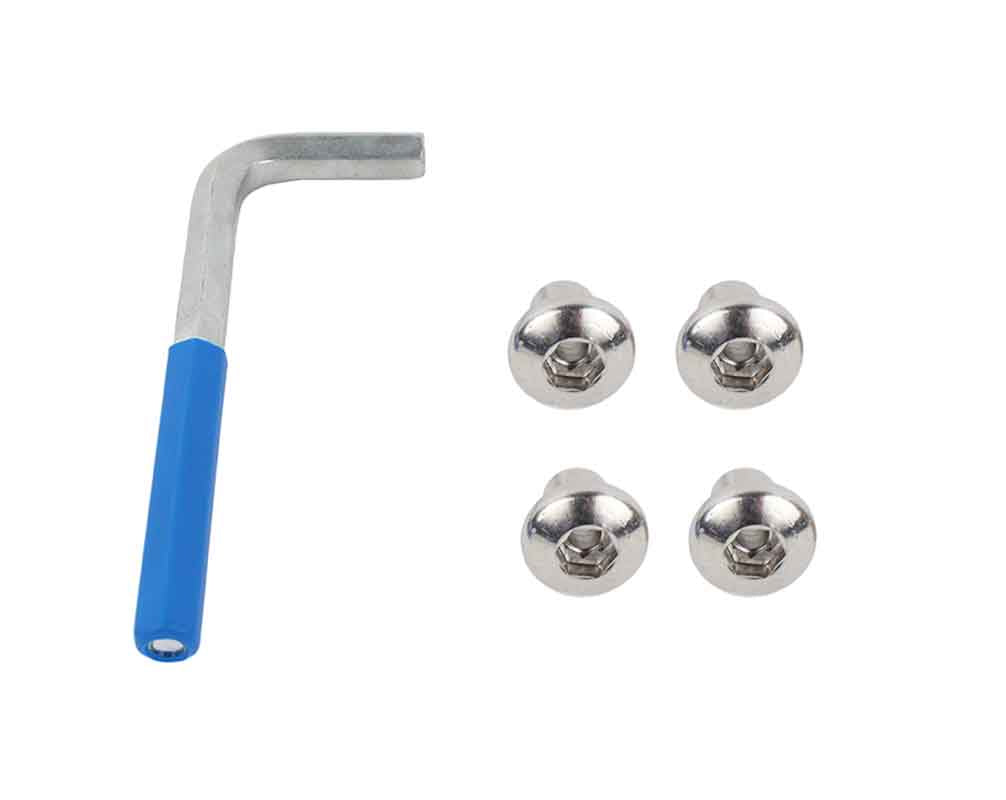 Kentrol 30713 Anti-Theft Door Hinge Nuts for 2007-2018 Jeep Wrangler JK 2-Door - Polished Silver