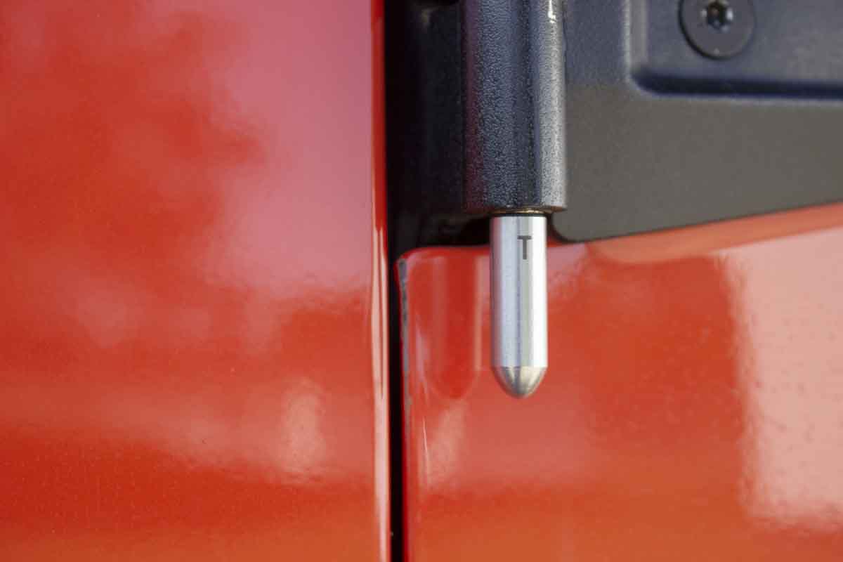 Kentrol 30716 Door Alignment Pins for 1997-2018 Jeep Wrangler TJ LJ JK - Polished Silver