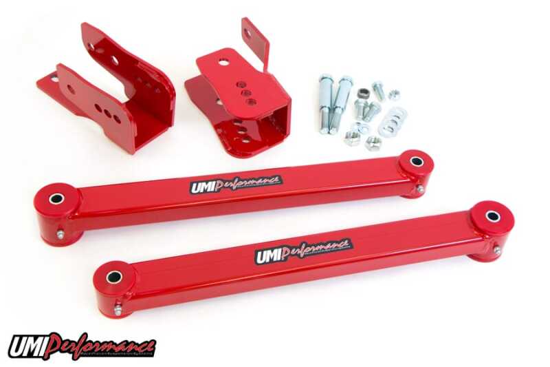 UMI Performance 103560-R Rear Anti-Hop Kit Stage 1 Red for 2005-2014 Mustang