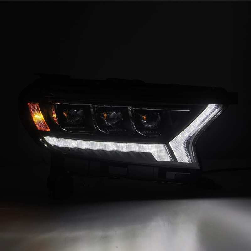 AlphaRex 880123 19-21 Ford Ranger NOVA LED Projector Headlight Plank Style Alpha Black w/Activation Light/Sequential Signal/DRL