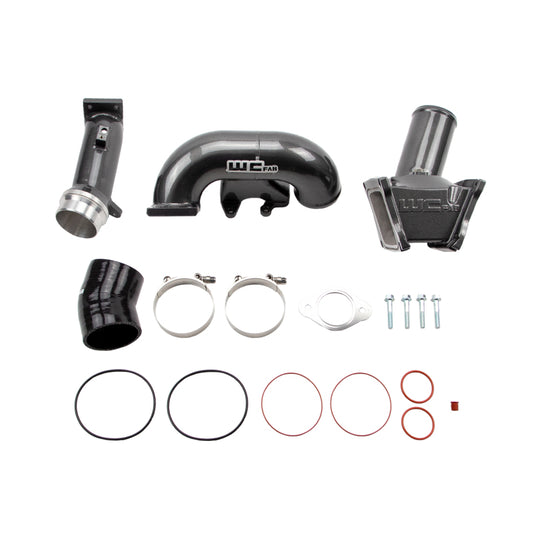 Wehrli Custom Fabrication WCF100163-GB High Flow 3in Y-Bridge Kit Gloss Black for 2006-2007 Chevrolet Silverado / GMC Sierra 2500 HD / 3500 6.6L LBZ Duramax