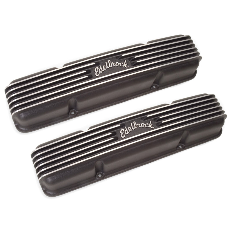 Edelbrock 41453 Valve Cover Classic Series Chevrolet 1959-1986 262-400 CI V8 Black