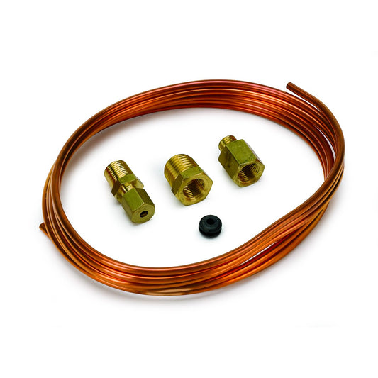 AutoMeter 3224 1/8in Copper Tubing 6ft with Brass Compression Fittings