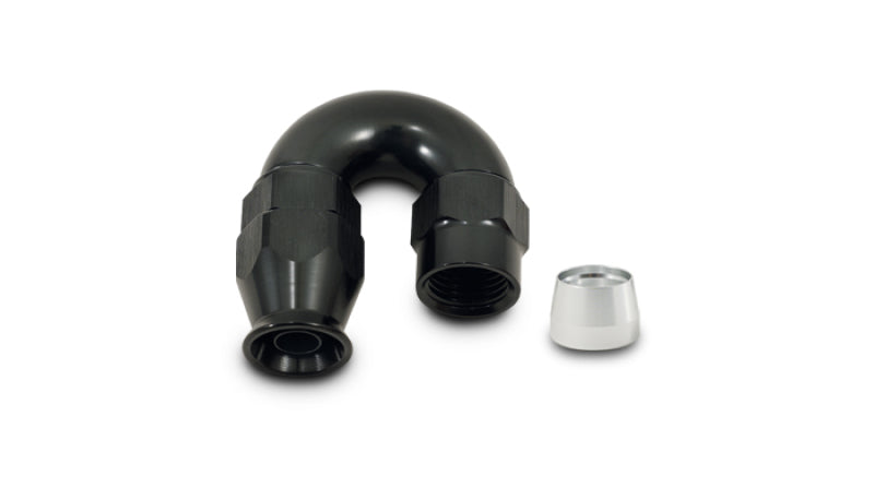 Vibrant 180 Degree High Flow Hose End Fitting for PTFE Lined Hose -16AN