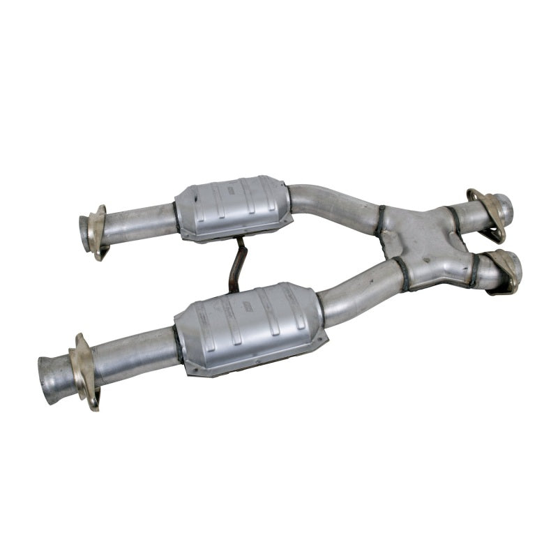 BBK Performance 1659 Short Mid X-Pipe with Catalytic Converters (2-1/2 in) for 1979-1993 Ford Mustang (5.0L) with BBK Long Tube Headers