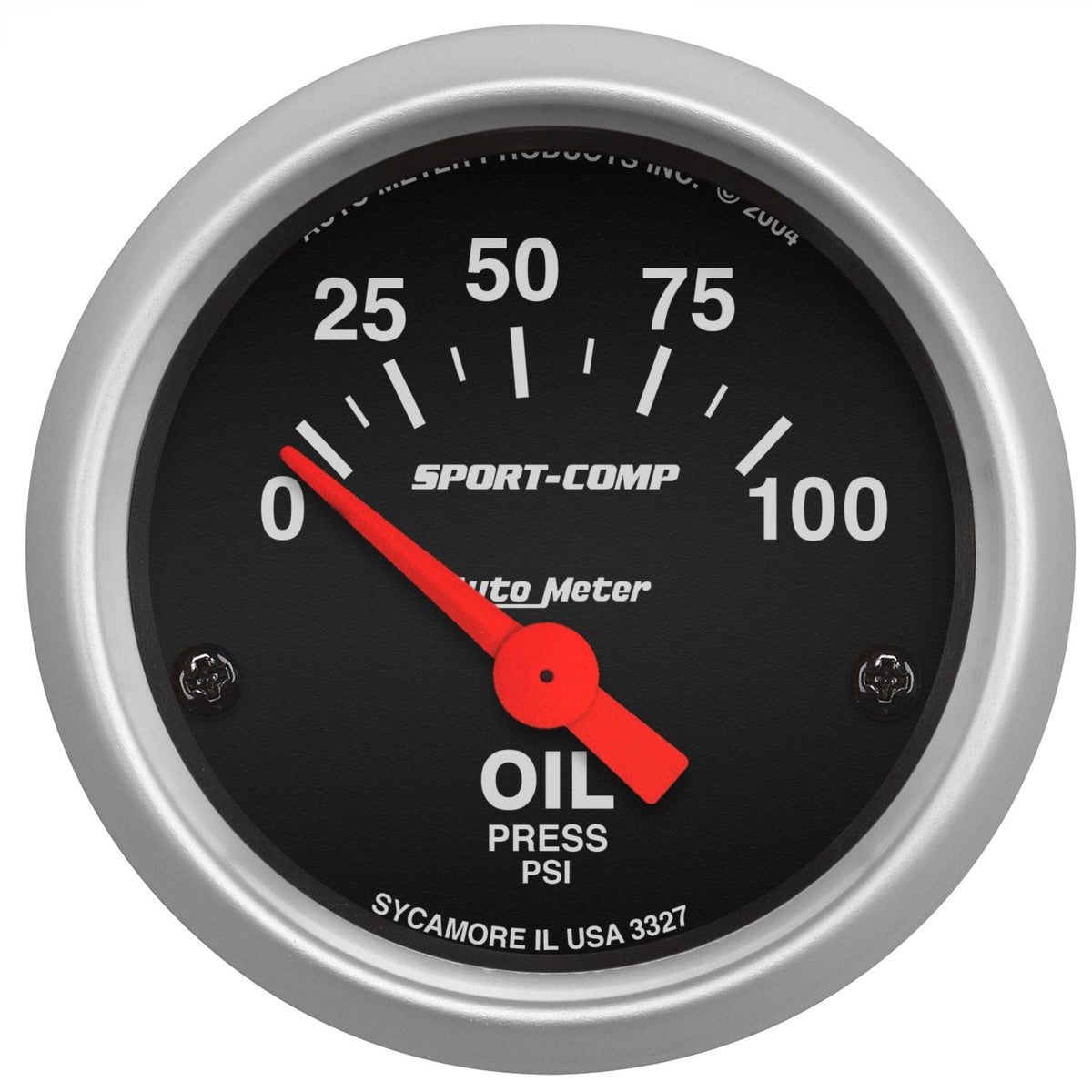 AutoMeter 3327 Sport-Comp 52mm 0-100 PSI Electronic Oil Pressure Gauge