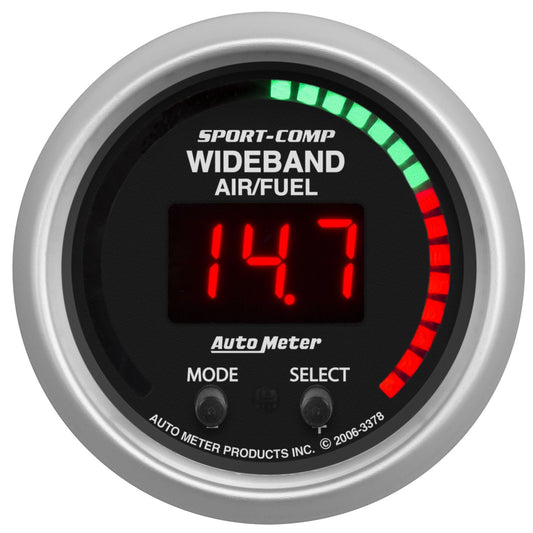 AutoMeter 3378 Sport-Comp 52mm Wideband Air/Fuel Gauge