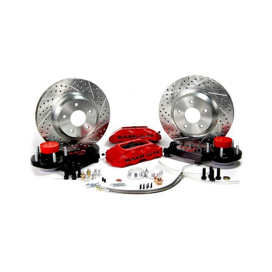 Baer Brakes 64-72 GM A-Body/67-69 F-Body STD Studs 13in Track4 Front SDZ Brake Kit - Black