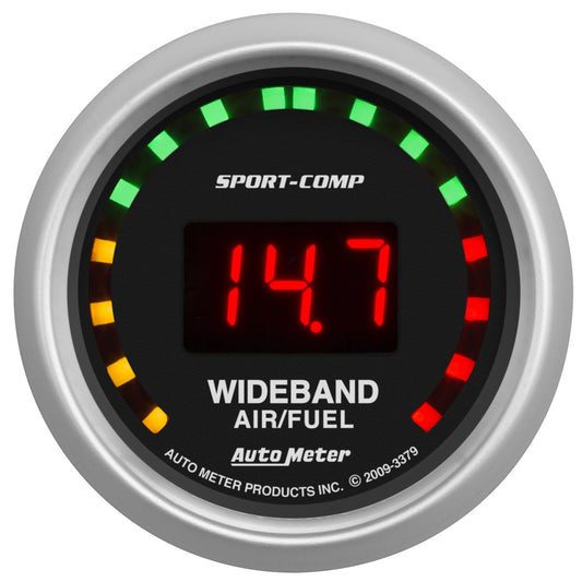 AutoMeter 3379 Sport-Comp 52mm Digital Wideband Air/Fuel Ratio Street Gauge
