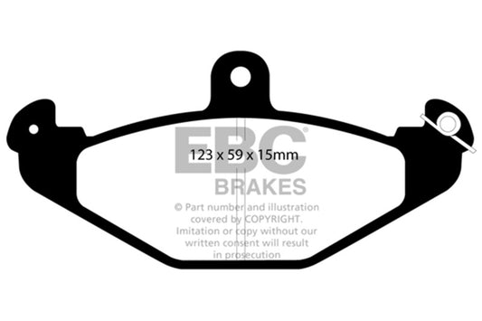 EBC 92-00 Dodge Viper 8.0 Yellowstuff Rear Brake Pads DP4885R