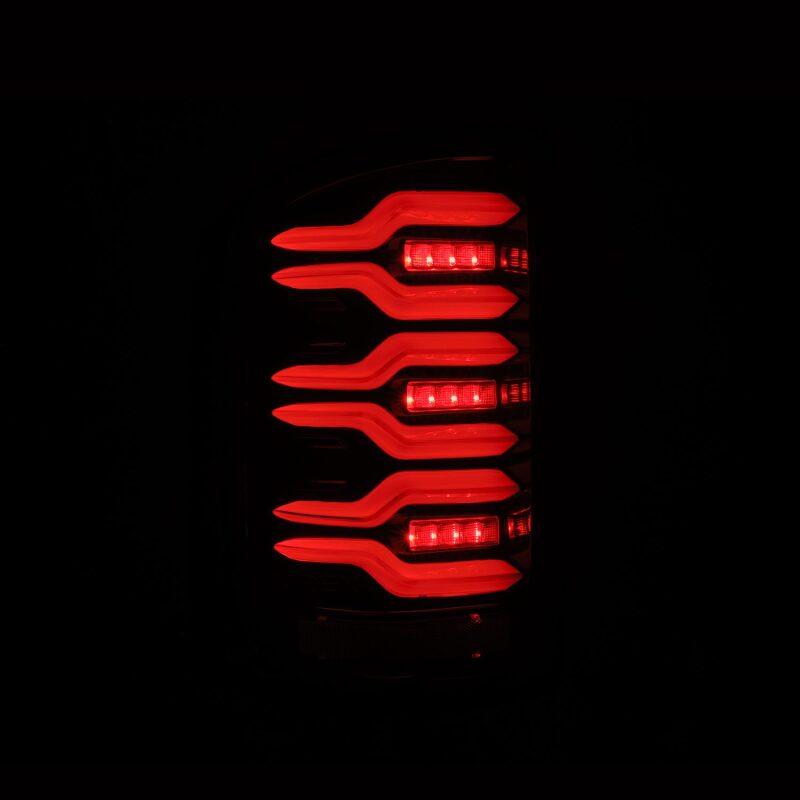 AlphaRex 630030 14-18 GMC Sierra 1500/2500 HD/3500 HD LUXX-Series LED Tail Lights Alpha-Black Activation Light Sequential Signal