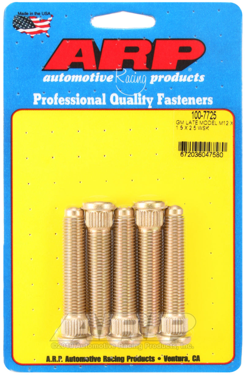 ARP 100-7725 for Late Model GM M12x1.50inX2.50in Wheel Stud Kit