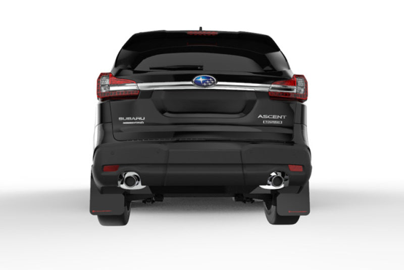 Rally Armor UR Mud Flaps - 2019-2025 Subaru Ascent - Black/Red Logo - #MF49-UR-BLK/RD