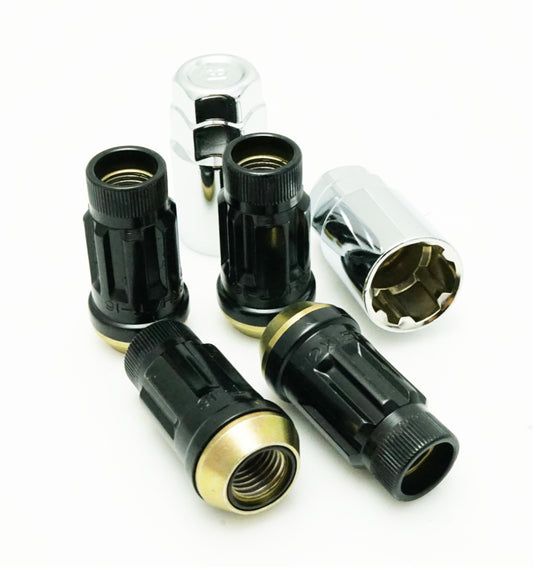 Wheel Mate 34938B Muteki SR45R Lug Nut Kit Lock Set Black M12x1.50 45mm