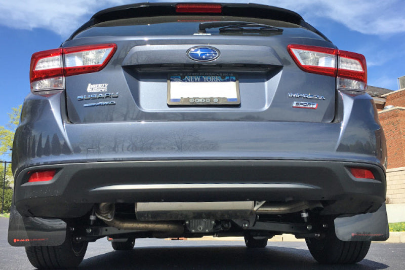 Rally Armor UR Mud Flaps - 2017-2023 Subaru Impreza - Red/White Logo - #MF45-UR-RD/WH