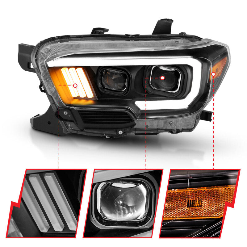 ANZO 2016-2023 Toyota Tacoma LED Projector Headlights