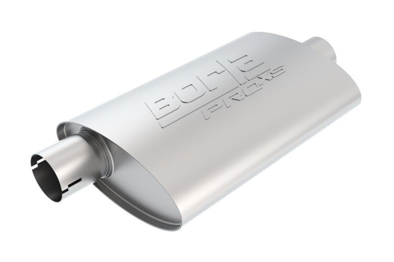 Borla 400484 ProXS Muffler 2.5 in Center In / Offset Out Oval 19 in Body Notched