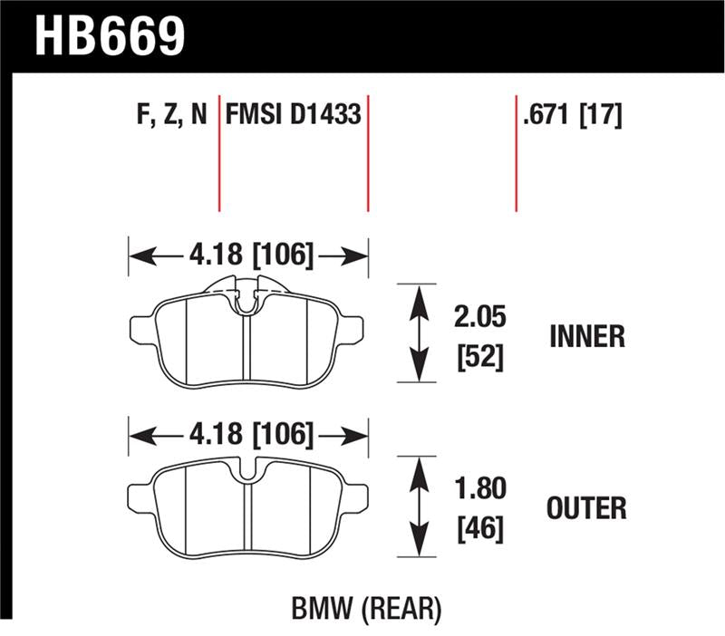 Hawk Performance HB987N.575 HP Plus Crossover Street/Motorsport Brake Pads