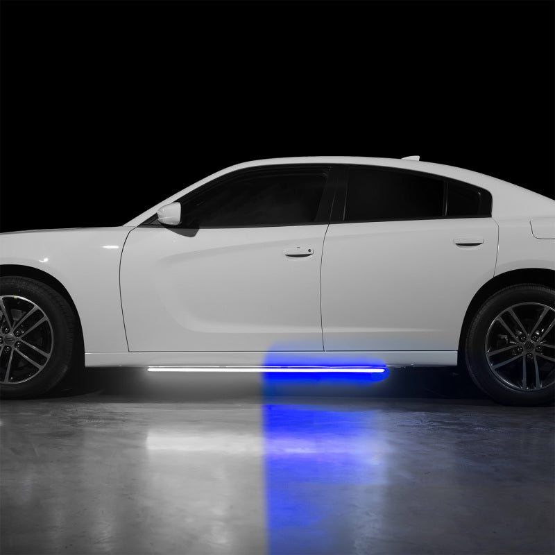 Putco for 2011-2022 Dodge Charger Police Pursuit Blade Rocker Kits Sideliners - Amber/White