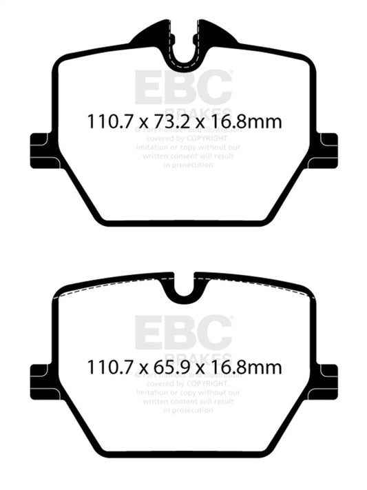 EBC Racing 2020+ Toyota GR Supra 2.0T/3.0T (w/13.6in Rear Rotor) RP-X Race Rear Brake Pads DP82415RPX