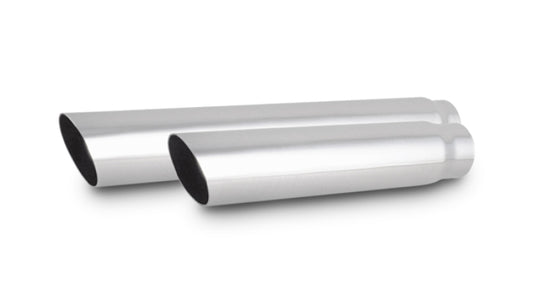 Vibrant 4in Round SS Truck/SUV Exhaust Tip (Single Wall Angle Cut) - 3in inlet