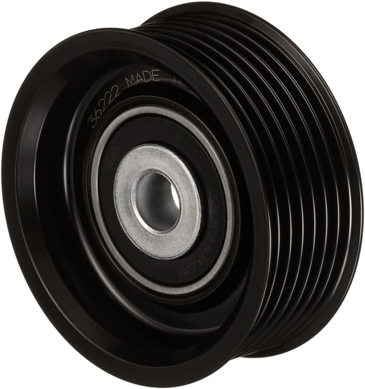 Gates 36222 Steel 7-Groove Flanged Idler Pulley for 2005-2019 Nissan Frontier