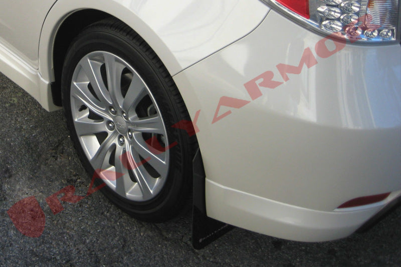 Rally Armor UR Mud Flaps - 2008-2011 Subaru Impreza - Black/Grey Logo - #MF6-UR-BLK/GRY