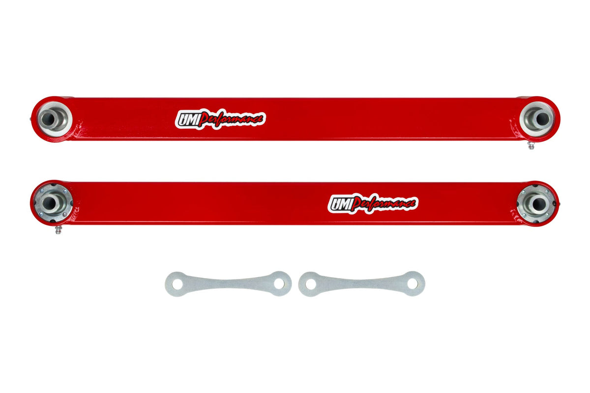 UMI Performance 3627-R Boxed Lower Control Arms with Dual Roto-Joints Red