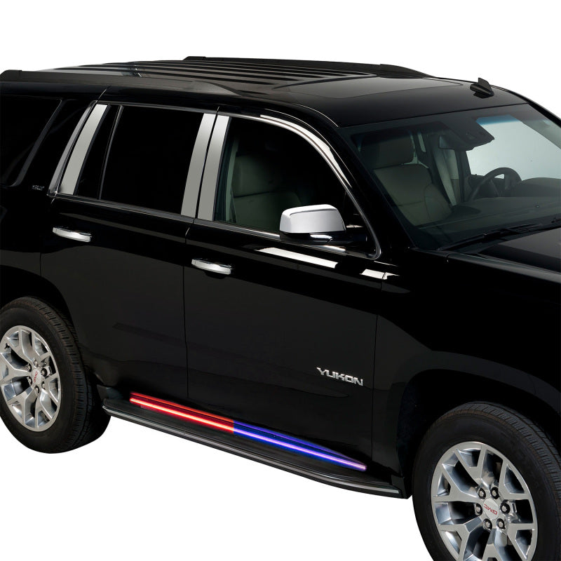 Putco for 2015-2023 Chevrolet Tahoe Blade Rocker Kits Sideliners - Red/Blue with White Override