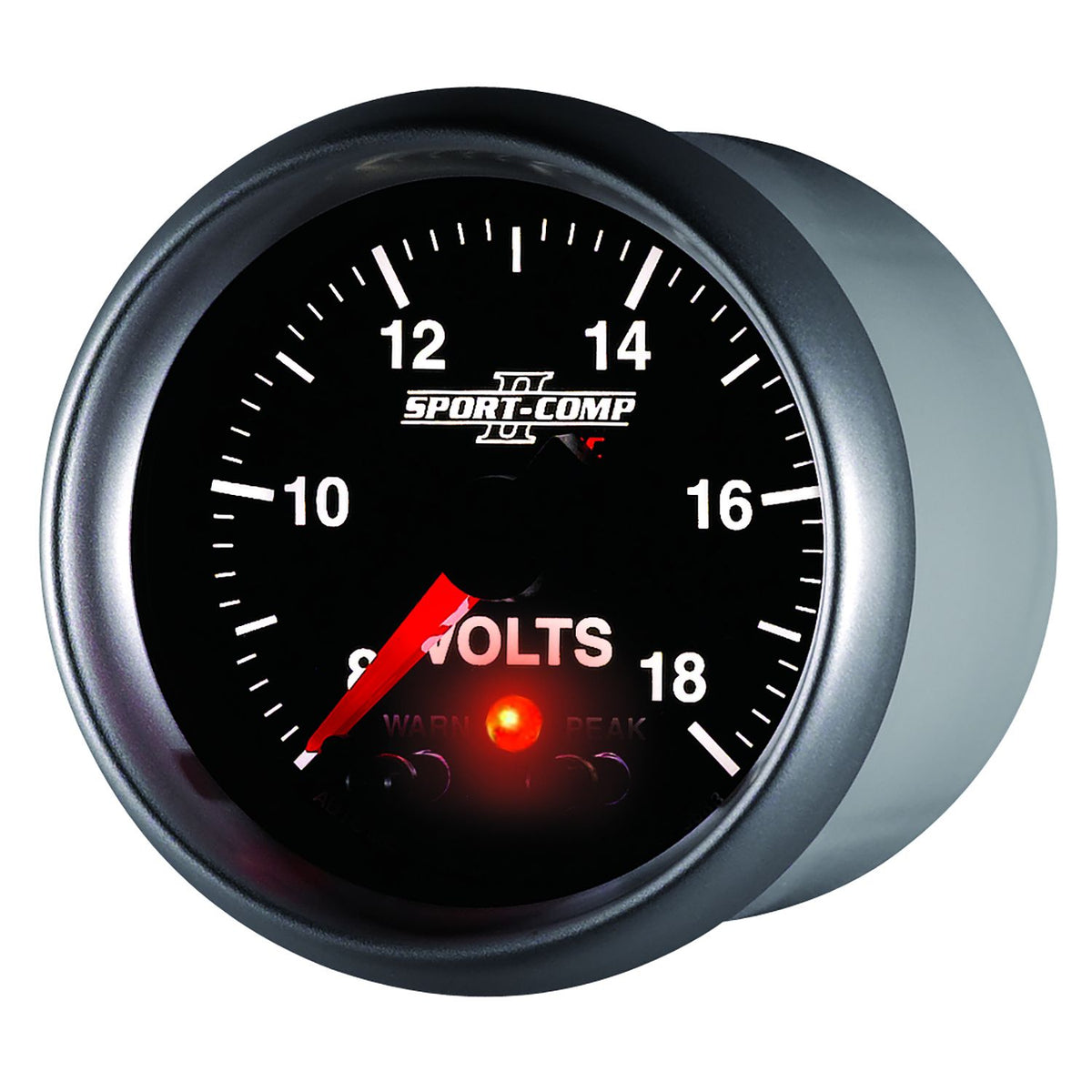 AutoMeter 3683 Sport-Comp II 2-1/16in Digital Voltmeter Gauge - 18V