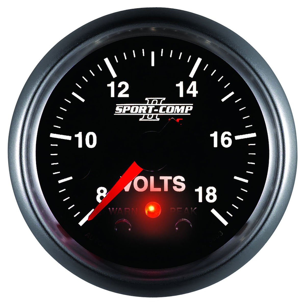 AutoMeter 3683 Sport-Comp II 2-1/16in Digital Voltmeter Gauge - 18V