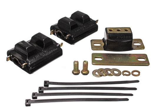 Energy Suspension for 1973-1992 Camaro Black & Trans Mounts; Zinc Finish 3.1130G