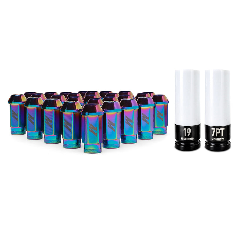 Mishimoto Aluminum Locking Lug Nuts M12x1.5 27pc Set Neo Chrome - #MMLG-15-27LNC
