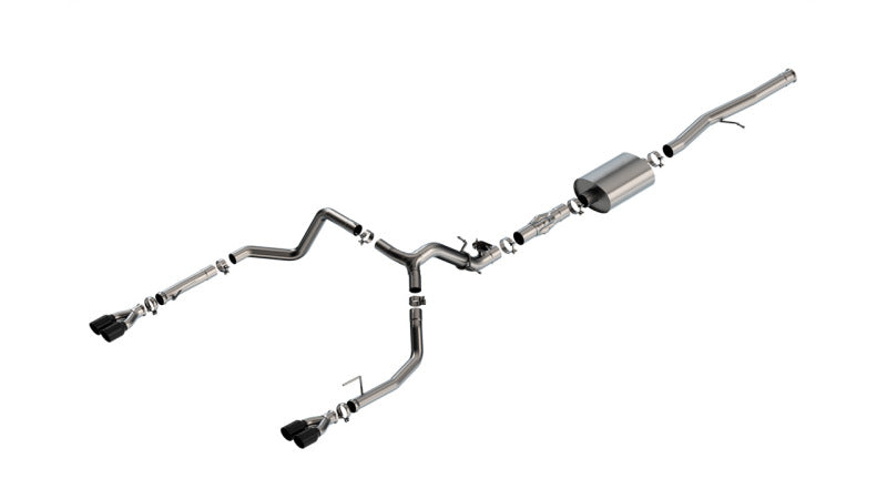 Borla 140997BC 2024 Chevy Silverado 1500 6.2L V8 ATAK Catback Exhaust w/ Simulator - Black Chrome - #140997BC