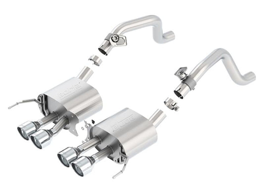 Borla 11877 14-15 Chevy Corvette C7 w/ AFM w/o NPP S Type Rear Section Exhaust Quad Rd RL Tips - #11877