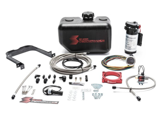 Snow Performance SNO-2134-BRD for 2015-2017 Mustang EcB Stage 2 Boost Cooler Water Injection Kit (SS Braided Line & 4AN)