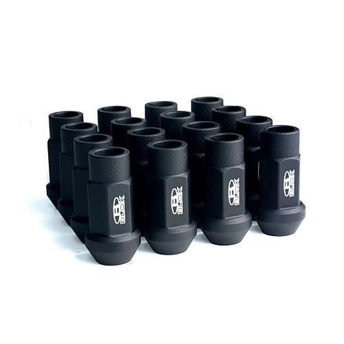 BLOX Racing Street Series Forged Lug Nuts - Black 12 x 1.25mm - Set of 20 (New Design) BXAC-00107-SSBK