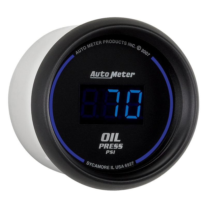 AutoMeter 6927 Cobalt Digital 52.4mm Black 0-100psi Oil Pressure Gauge