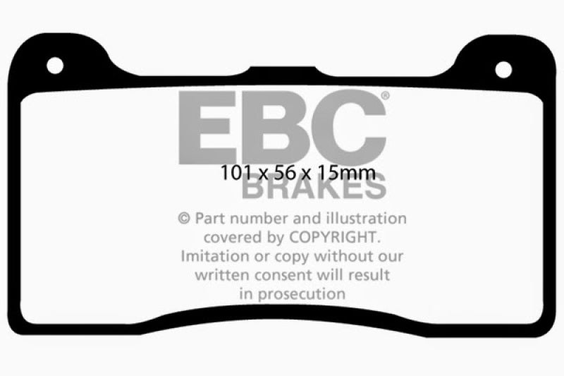 EBC Brakes Wilwood Dynalite Narrow Redstuff Ceramic Brake Pads DP3039C
