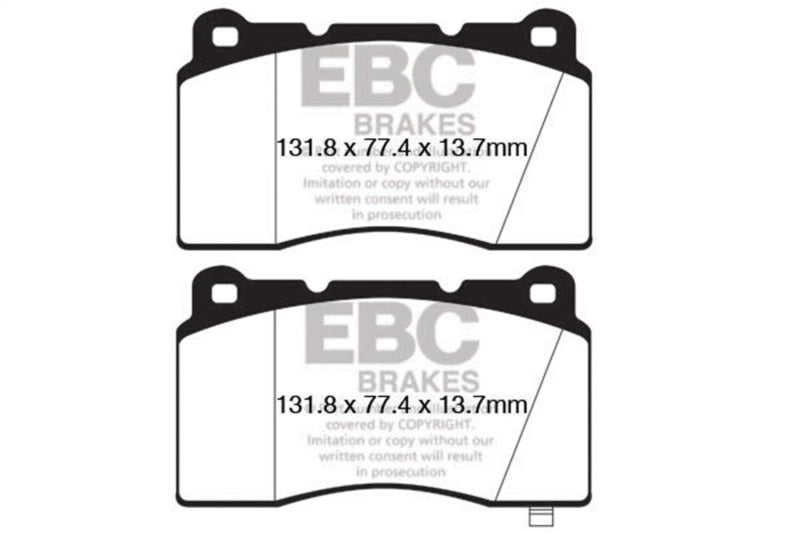 EBC 09+ Hyundai Genesis Coupe 2.0 Turbo (Brembo) Redstuff Front Brake Pads DP32147C