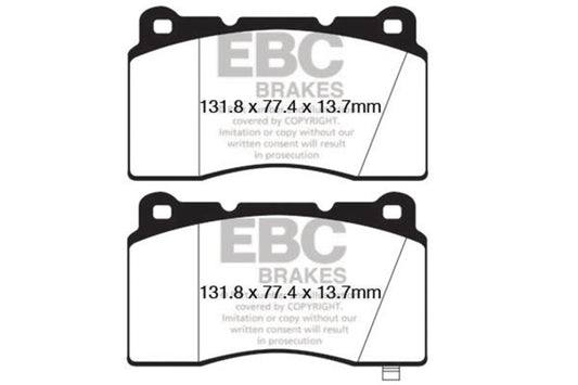 EBC 09+ Hyundai Genesis Coupe 2.0 Turbo (Brembo) Yellowstuff Front Brake Pads DP42147R