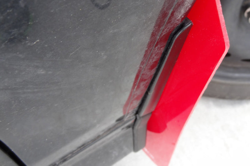 Rally Armor UR Mud Flaps - 2014-2019 Ford Fiesta - Red/White Logo - #MF29-UR-RD/WH