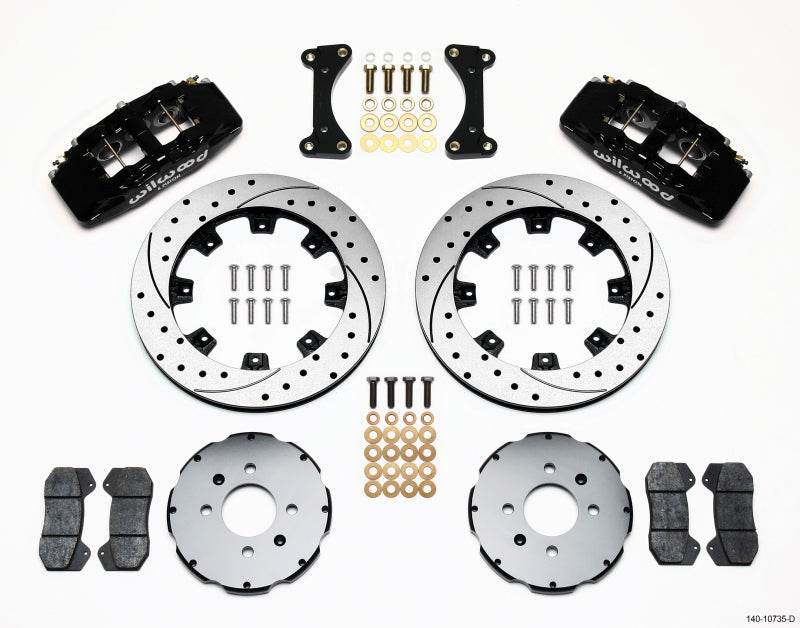 Wilwood Dynapro 6 Front Hat Kit 12.19in Drilled 94-01 Honda/Acura w/262mm Disc - #140-10735-D
