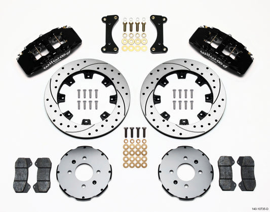 Wilwood Dynapro 6 Front Hat Kit 12.19in Drilled 94-01 Honda/Acura w/262mm Disc - #140-10735-D