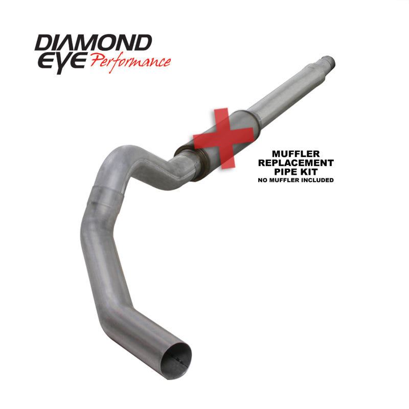 Diamond Eye K5344A-RP 5in Cat-Back Exhaust Muffler Replacement Pipe - 2003-2007 Ford F-250/F-350 | Aluminized