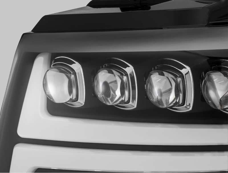 AlphaRex 880288 07-13 Chevrolet Avalanche NOVA LED Projector Headlights Plank Style Matte Black w/Activation Light/DRL