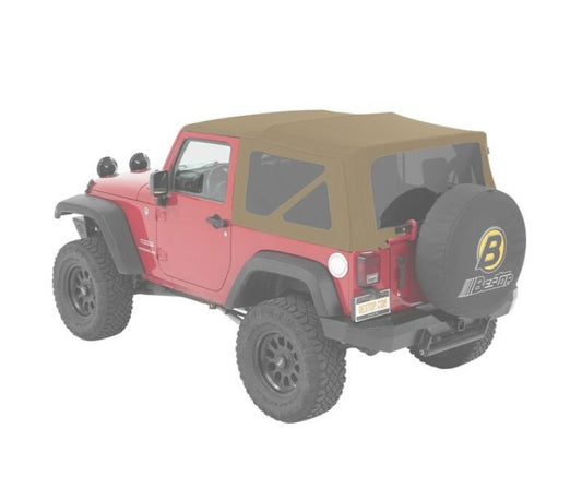 Bestop 07-18 Jeep Wrangler JK 2-Door Window Set (Pebble Beige Twill)